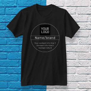 Camiseta Información de contacto de negocio o marca retro-m