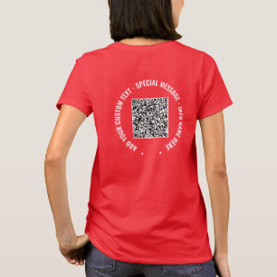 Camiseta Información de exploración de código QR de persona