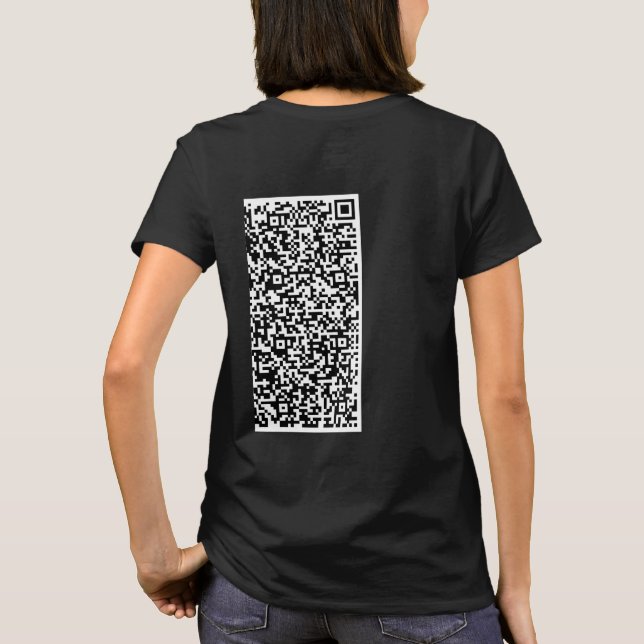 Camiseta Información de exploración de código QR Personaliz (Reverso)