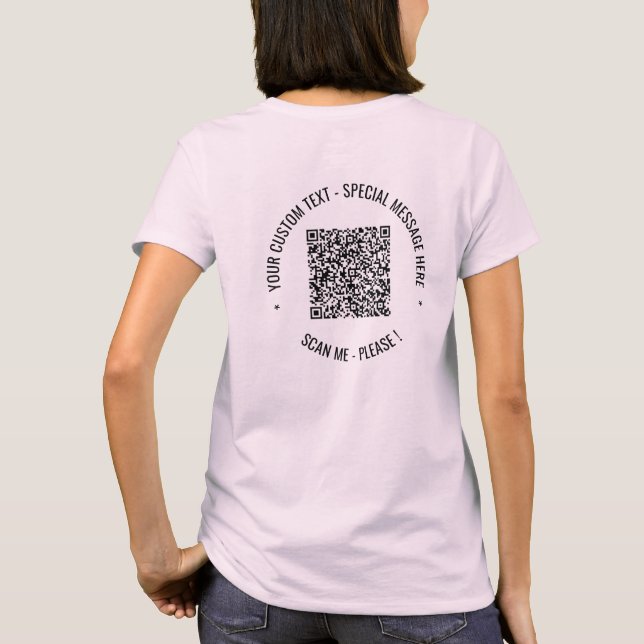 Camiseta Información de exploración de código QR y regalo d (Reverso)