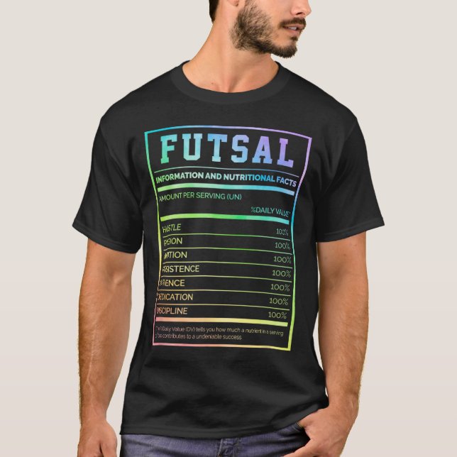 Camiseta Información de Futsal y Datos Nutricionales Footby (Anverso)