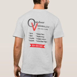 Camiseta Información de la parte posterior del logotipo de