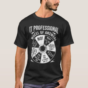Camiseta Información De Rueda De Respuestas Profesional De 
