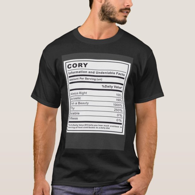Camiseta Información descriptiva y hechos innegables (Anverso)