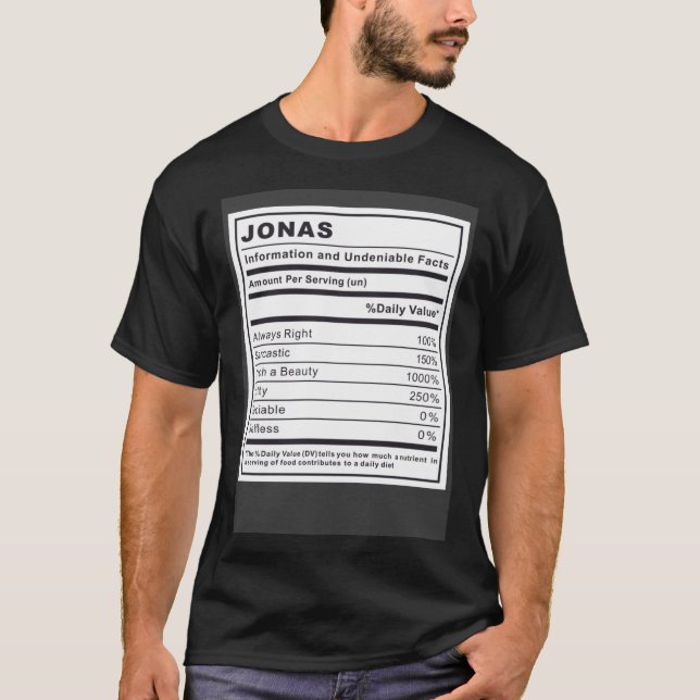 Camiseta Información Jonas y hechos innegables (Anverso)