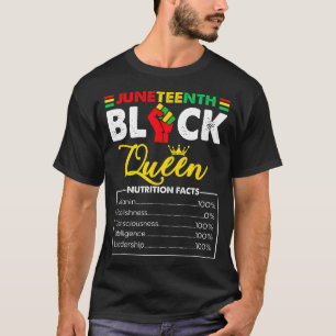 Camiseta Información nutricional de la reina negra africana
