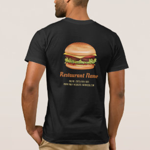 Camiseta Información personalizada de restaurante de comida