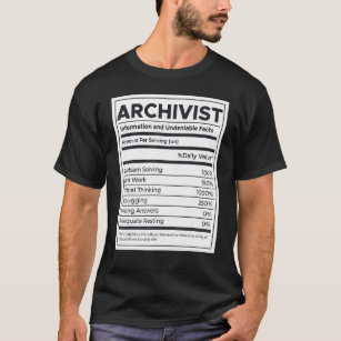 Camiseta Información sobre nutrición del archivista