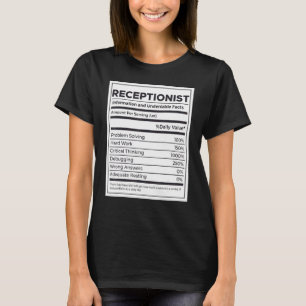 Camiseta Información sobre nutrición en recepción