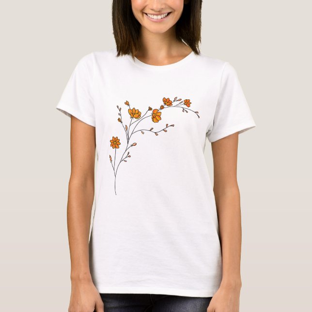 Camiseta informal de manga corta para mujer – Algo (Anverso)