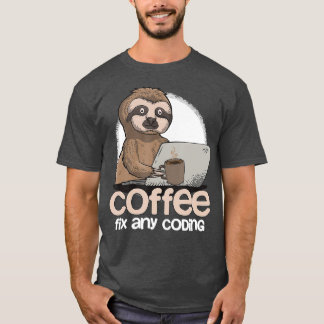 Camiseta Informática Ciencia Sloth Programmer Coding Gift I