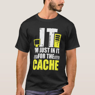 Camiseta Informática Solo estoy en esto por la caché Ayuda 
