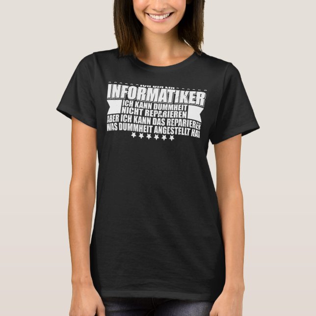 Camiseta Informático Científico Administrador Tecnológico d (Anverso)