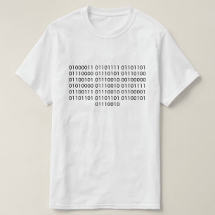 Camiseta Informático en código binario