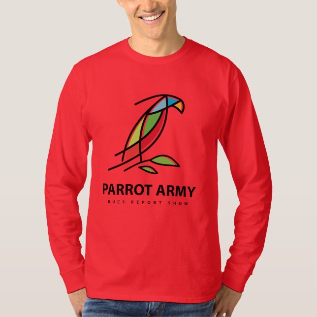 Camiseta Informe Bucs Mostrar ejército de loros (Anverso)