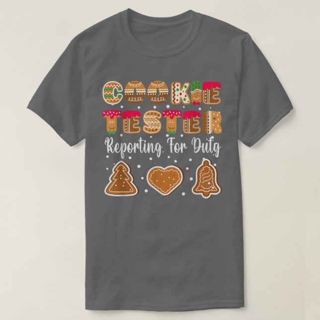 Camiseta Informe De Cookie Tester Para Navidades De Obligac (Diseño del anverso)