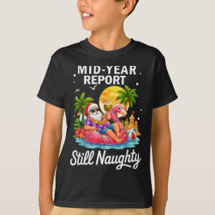 Camiseta informe de mitad de año travieso payaso santa play
