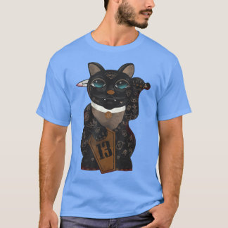 Camiseta infortunio gato desafortunado afortunado asustado 