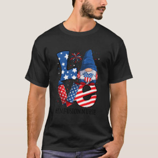 Camiseta Infusion Nurse Love 4Th Of July Gnome Usa Patrioti