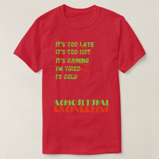 Camiseta Ingeniería agrícola (Diseño del anverso)