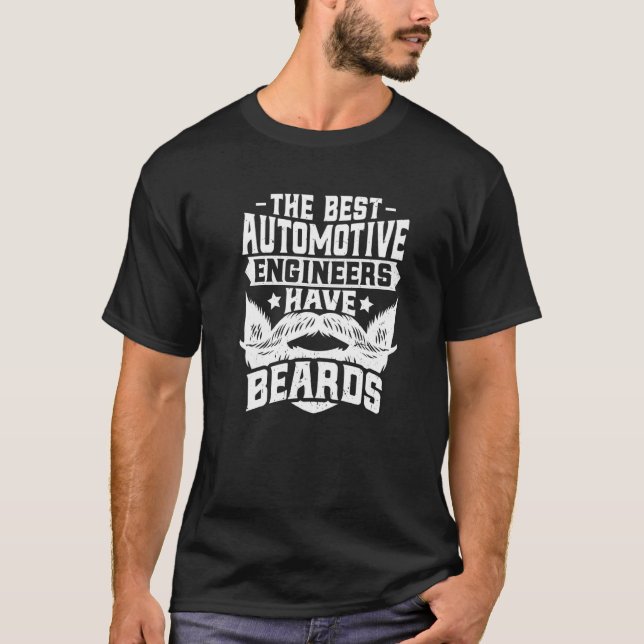 Camiseta Ingeniería Automotriz con barba (Anverso)