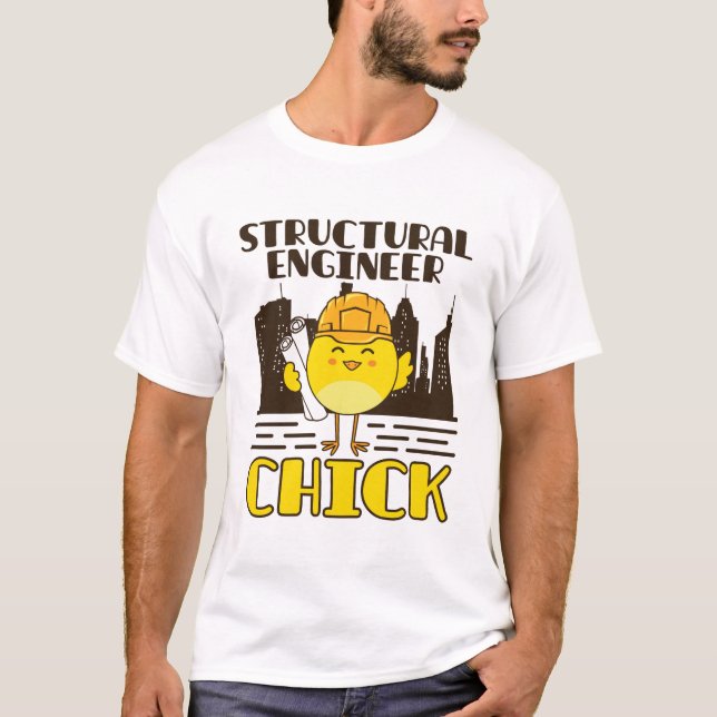 Camiseta Ingeniería Civil de Chick de Ingeniería Estructura (Anverso)
