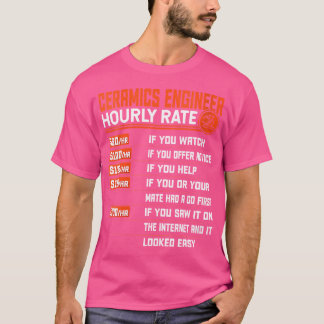Camiseta Ingeniería De Cerámica De Dos Horas Calificar Cerá
