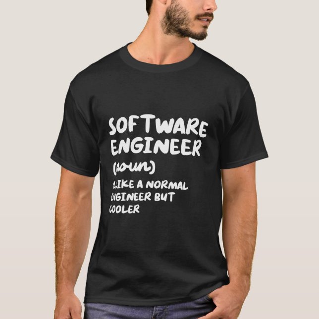 Camiseta Ingeniería de definición de ingeniero de software (Anverso)