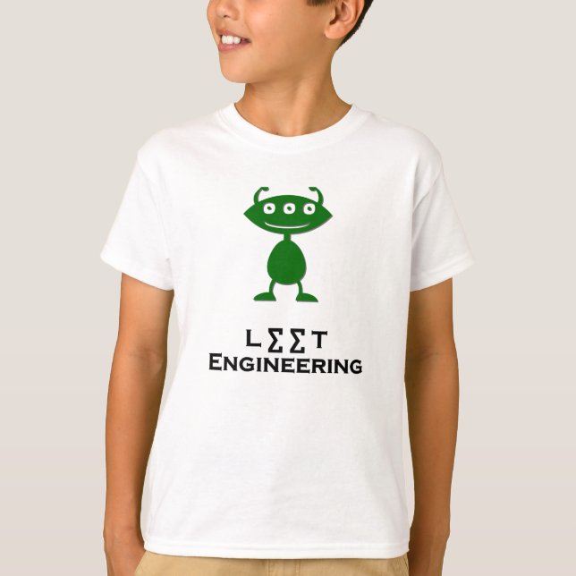 Camiseta Ingeniería de hojas de ojos triples verde (Anverso)