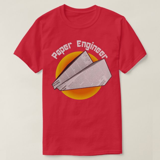 Camiseta Ingeniería de papel de avión (Diseño del anverso)