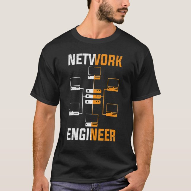 Camiseta Ingeniería de red Aparato de informática 1 (Anverso)