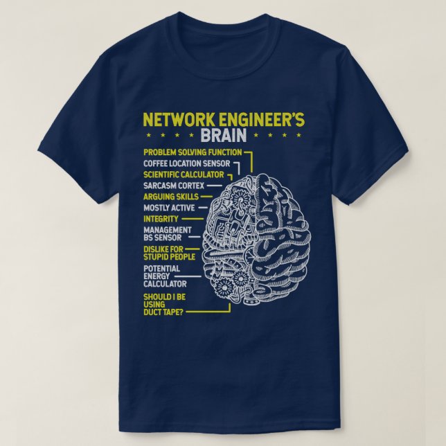 Camiseta Ingeniería de redes de redes de ingenieros de red (Diseño del anverso)