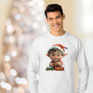 Camiseta Ingeniería de Tee Masculino de Navidades Elf