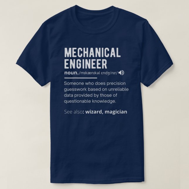 Camiseta Ingeniería divertida en definición de ingeniero me (Diseño del anverso)