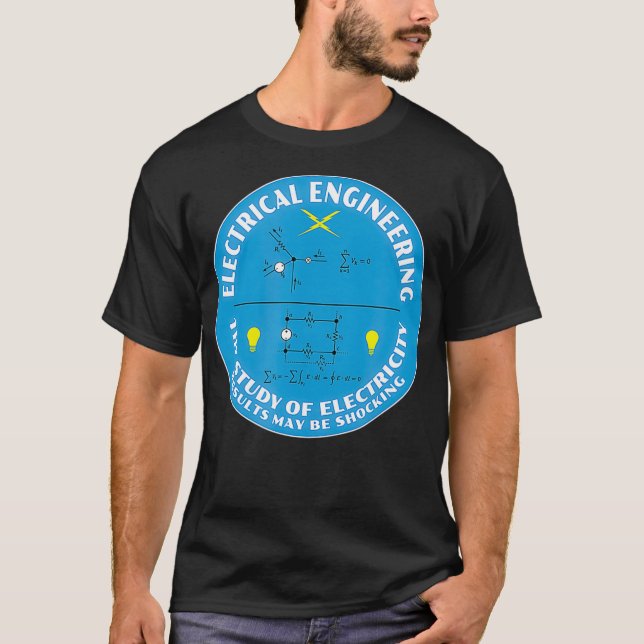 Camiseta Ingeniería eléctrica para ciencia de nerds geeks (Anverso)