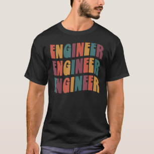 Camiseta Ingeniería Groovy Retro Colorida