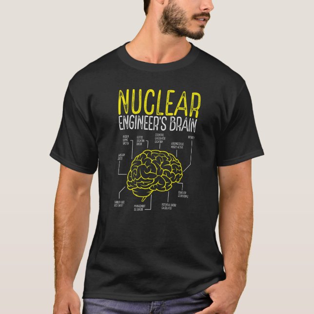 Camiseta Ingeniería nuclear cerebro Uranio motor nuclear (Anverso)