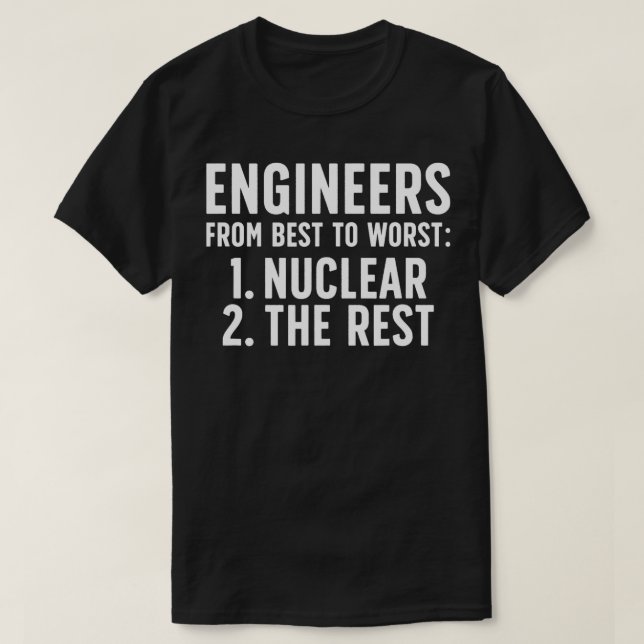 Camiseta Ingeniería nuclear divertida (Diseño del anverso)