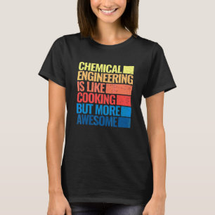 Camiseta ingeniería química cocina retro hombres en químico