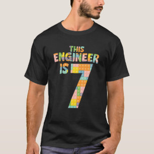 Camiseta Ingeniero 7 años Séptimo cumpleaños Nacido 2015 Ma