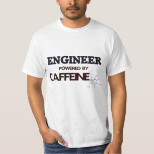 Camiseta Ingeniero accionado por el cafeína