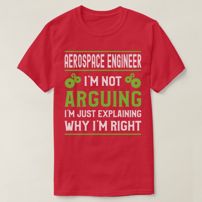 Camiseta Ingeniero aeroespacial (Diseño del anverso)