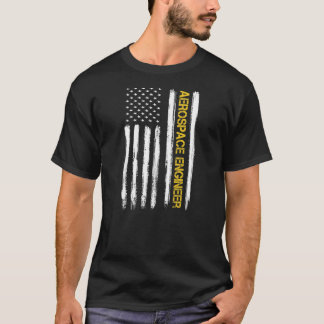 Camiseta Ingeniero Aeroespacial Ingeniería de Bandera Estad