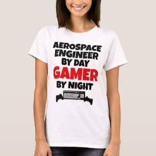 Camiseta Ingeniero aeroespacial por jugador de día de noche