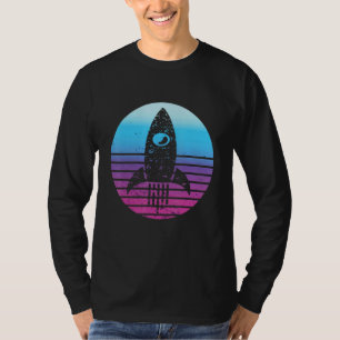 Camiseta Ingeniero aeroespacial puesta de sol retro aeronáu