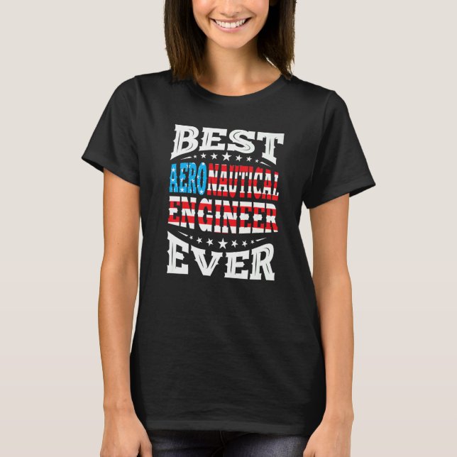 Camiseta Ingeniero Aeronáutico 4 De Julio Usa Ameri (Anverso)