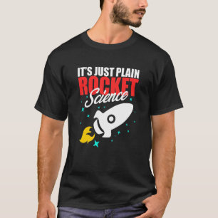 Camiseta Ingeniero Aerospacial de Ciencias de Cohetes Plano