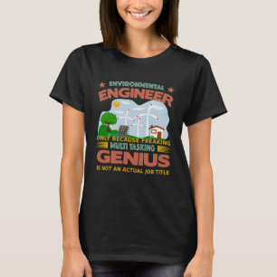 Camiseta Ingeniero Ambiental haciendo múltiples tareas a la