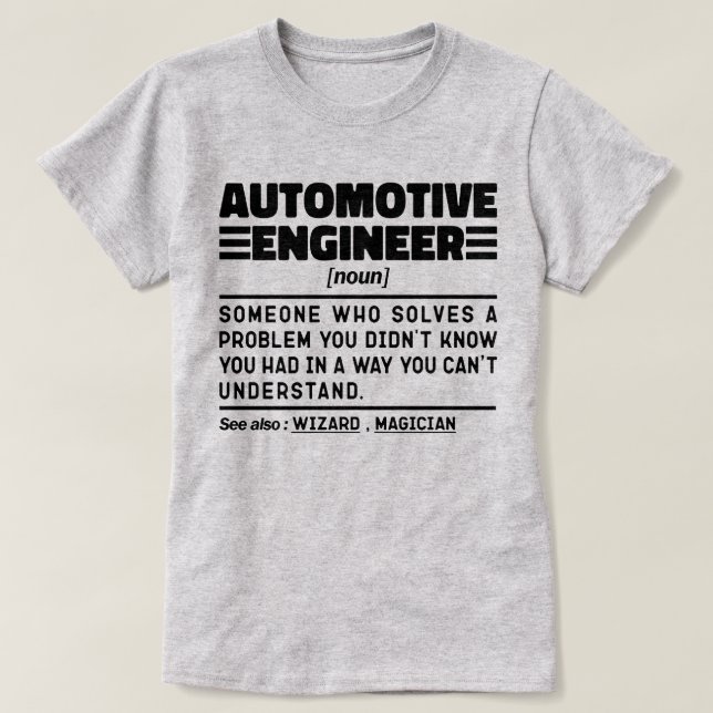 Camiseta Ingeniero automotriz Nuevo Padre Profesional Guay (Diseño del anverso)