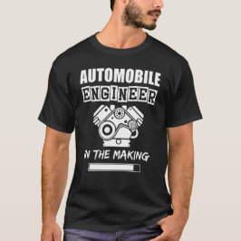Camiseta Ingeniero automovilístico en proceso, textura simp